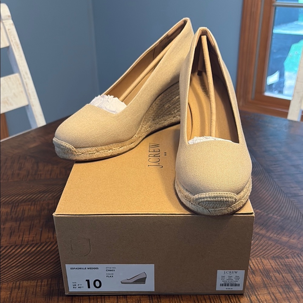 J. Crew Tan Espadrilles Minimalist Design